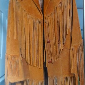 Susan Alamo of Nashville fringe suede jacket
